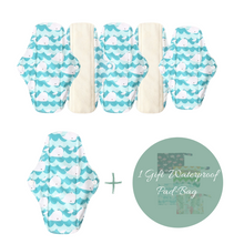 Load image into Gallery viewer, Whaley&#39;s Set - Reusable, washable &amp; waterproof Sanitary pads
